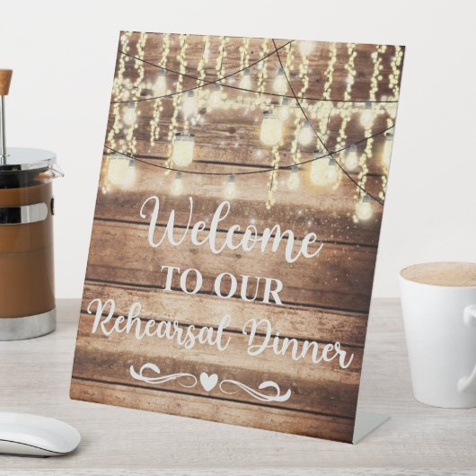 Welkom bij ons pleidooi reclamebord met voetstuk (Insitu)