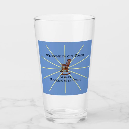 Welkom bij ons plekje dat altijd draait met geest  glas (Voorkant)