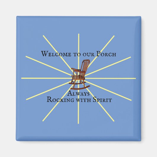 Welkom bij ons plekje dat altijd draait met geest  magneet (Voorkant)