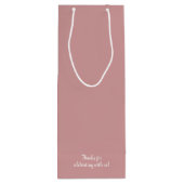 Welkom bij ons Roos voor weddenschap Wijn Cadeautas (Achterkant)