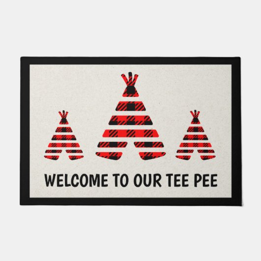 Welkom bij ons t-shirt pee doormat deurmat (Voorkant)