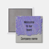 Welkom bij ons team artistiek Paars grijs design Magneet (Voorkant / Achterkant)