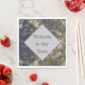 Welkom bij ons team Blue Gold Abstract Business Servet (Insitu)