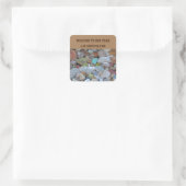 Welkom bij ons team Colorful Rocks New Employee Vierkante Sticker (Tas)