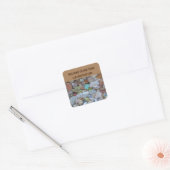 Welkom bij ons team Colorful Rocks New Employee Vierkante Sticker (Envelop)