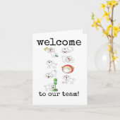 Welkom bij ons team, Funny New Employee Kaart (Gele Bloem)