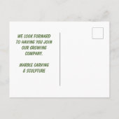 Welkom bij ons team Green Gemstone Employee Briefkaart (Achterkant)