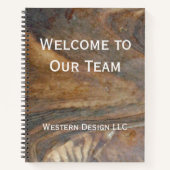 Welkom bij ons team houtnerf Werknemer Notitieboek (Voorkant)