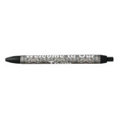Welkom bij ons team Marble Brown Grey Professional Zwarte Inkt Pen (Voorkant)