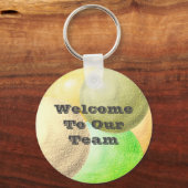 Welkom bij ons team Pastel Circle Kantoor-team Sleutelhanger (Voorkant)