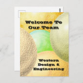 Welkom Bij Ons Team Pastel Personeels Waardering Briefkaart (Voorkant / Achterkant)