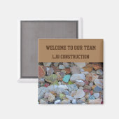 Welkom bij ons team Rock Collectie Photo Employee Magneet (Voorkant / Achterkant)