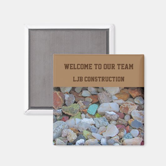 Welkom bij ons team Rock Collectie Photo Employee Magneet (Voorkant / Achterkant)