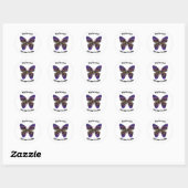 Welkom bij ons team Vibrant Butterfly New Employee Ronde Sticker (Vel)