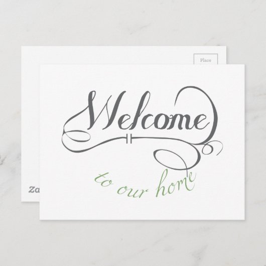 Welkom bij ons thuis briefkaart (Voorkant / Achterkant)