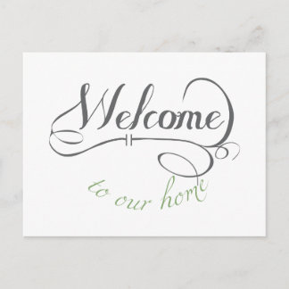 Welkom bij ons thuis briefkaart