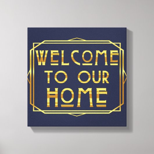 Welkom bij ons thuis canvas afdruk (Voorkant)