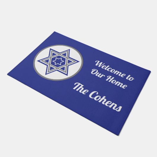 Welkom bij ons thuis - David Custom Deurmat (Schuin)