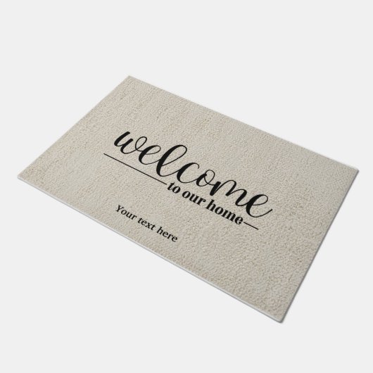 Welkom bij ons thuis deurmat (Schuin)