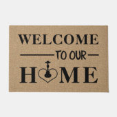 Welkom bij ons thuis Hookah Grappig Arabisch thema Deurmat (Voorkant)