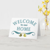 Welkom bij ons thuis kaart (Gele Bloem)