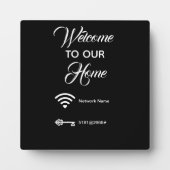 Welkom bij ons thuis wifi wachtwoord elegant fotoplaat (Voorkant)