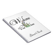 Welkom bij ons thuisbezoekersboek notitieboek (Rechterzijde)