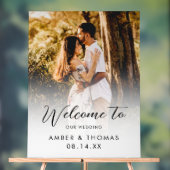 Welkom bij ons trouwbord met foto acryl bord (Neutraal)