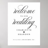 Welkom bij ons trouwbord poster (Voorkant)