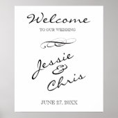 Welkom bij ons trouwbord poster (Voorkant)