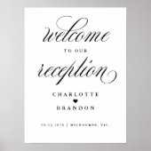 Welkom bij ons trouwbord poster (Voorkant)