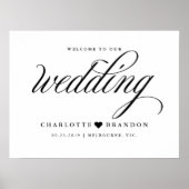 Welkom bij ons trouwbord poster (Voorkant)