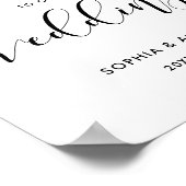 Welkom bij ons trouwbord poster (Hoek)