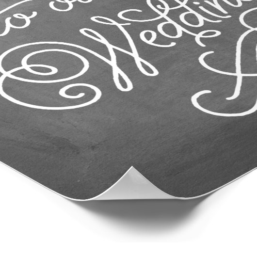 Welkom bij ons trouwbord | Weddenschap-decor Poster (Hoek)