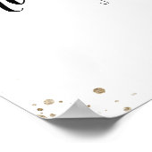 Welkom bij ons trouwbord, zwart en goud poster (Hoek)