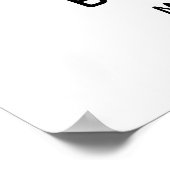 Welkom bij ons trouwreceptiebord poster (Hoek)