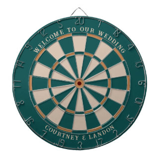 Welkom bij ons welkomstteken voor bruiloft | Blauw Dartbord