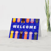 Welkom bij ons Wenskaart van Dog Cat Pets Kaart (Voorkant)