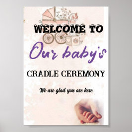 Welkom bij onze Baby's Cradle Ceremony Poster