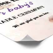 Welkom bij onze Baby's Cradle Ceremony Poster (Hoek)