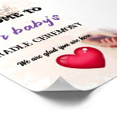Welkom bij onze Baby's Cradle Ceremony Poster (Hoek)
