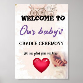 Welkom bij onze Baby's Cradle Ceremony Poster