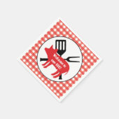 Welkom bij onze BBQ Pig party paper napkins Servetten (Hoek)