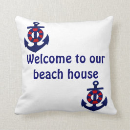 Welkom bij onze Beach House Anchor Kussen