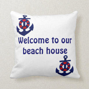 Welkom bij onze Beach House Anchor Kussen