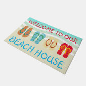 Welkom bij onze Beach House deurmat (Schuin)