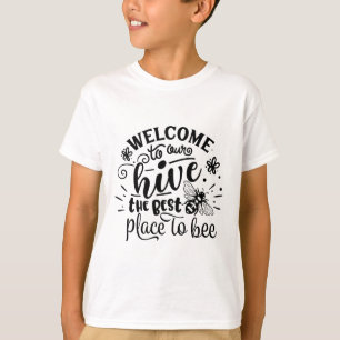 Welkom Bij Onze Bijenkorf Grappige Bij Lente Zomer T-shirt