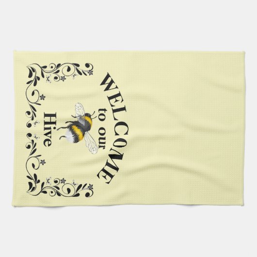 Welkom bij onze bijenkorf klassiek theedoek (Horizontaal)