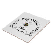 Welkom bij onze bijenkorf tegeltje (Zijkant)