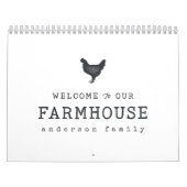 Welkom bij onze boerderij in Land Rustic Chicken Kalender (Hoes)